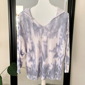 SIONI Blue & White Hoodie Sweater